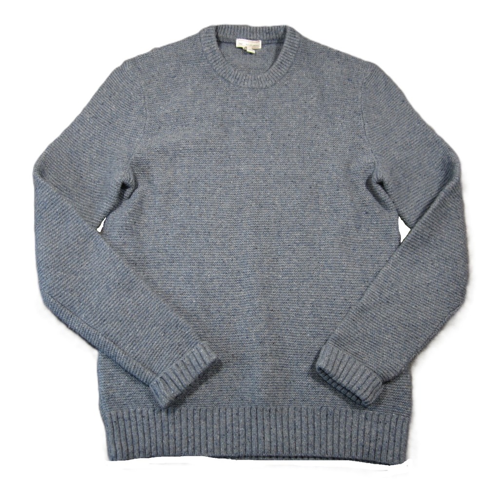 Gap Lambswool Sweater Men M Slate Pullover Crewneck Coastal‎ Preppy Cabincore